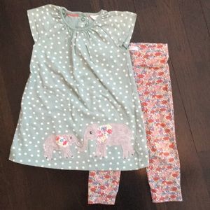 Baby Boden dress and leggings set